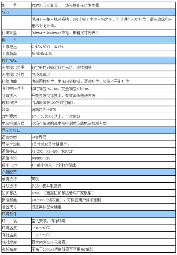 HTSVG静止无功发生器